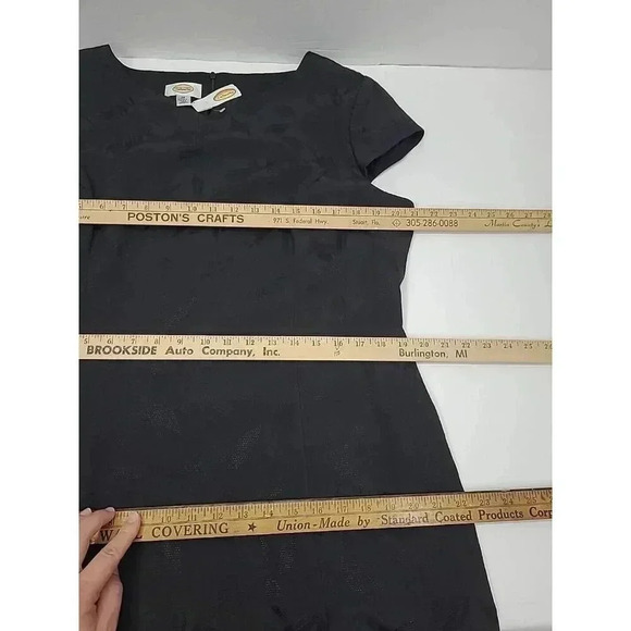 Vintage Talbots Maxi Dress Women's 16 New with Tags Black Floral Print Y2K 90's - Picture 3 of 8